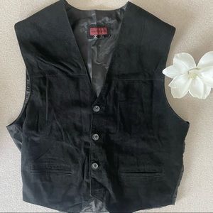 Vintage Europe Craft Men’s Leather Black Vest Size Large